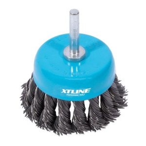 Щітка дротяна чашкова XTline XT22024 75 мм зі стержнем 6 мм